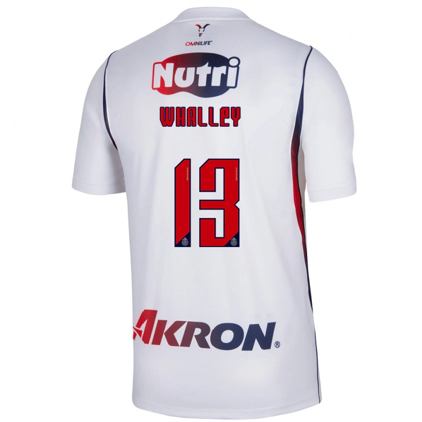 Danxen Donna Maglia Óscar Whalley #13 Bianco Rosso Blu Navy Kit Gara Away 2026/27 Maglietta