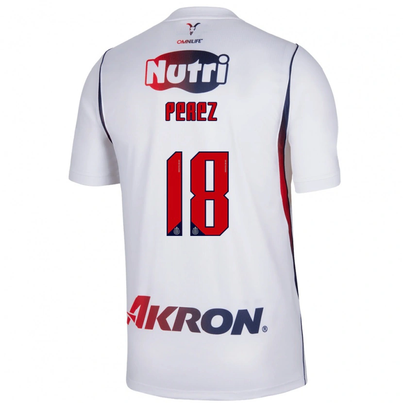 Danxen Donna Maglia Jonathan Pérez #18 Bianco Rosso Blu Navy Kit Gara Away 2026/27 Maglietta
