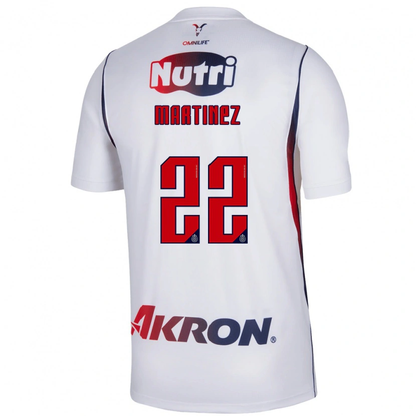 Danxen Donna Maglia Karla Martínez #22 Bianco Rosso Blu Navy Kit Gara Away 2026/27 Maglietta