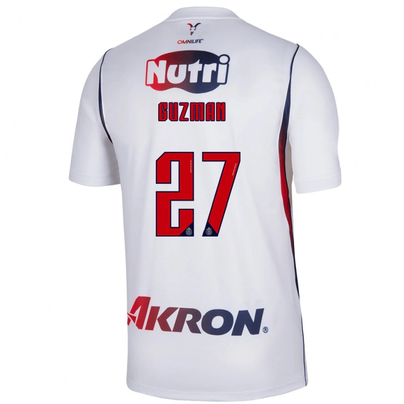 Danxen Donna Maglia Kinberly Guzmán #27 Bianco Rosso Blu Navy Kit Gara Away 2026/27 Maglietta