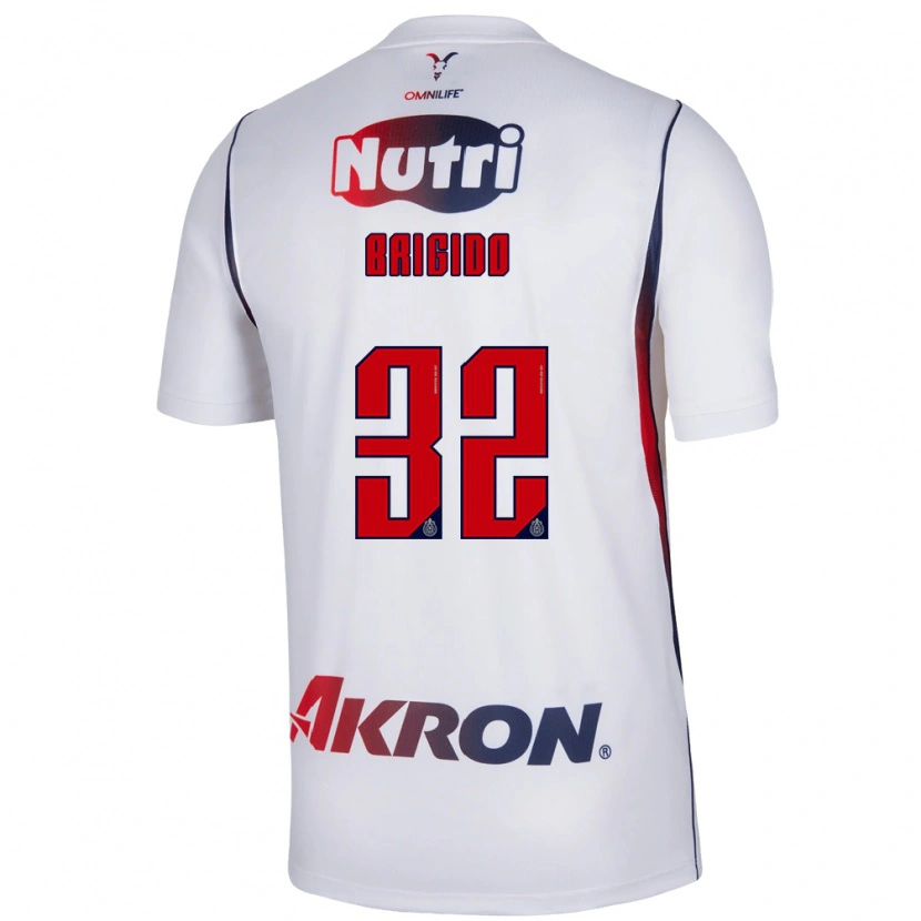 Danxen Donna Maglia Jesús Brígido #32 Bianco Rosso Blu Navy Kit Gara Away 2026/27 Maglietta
