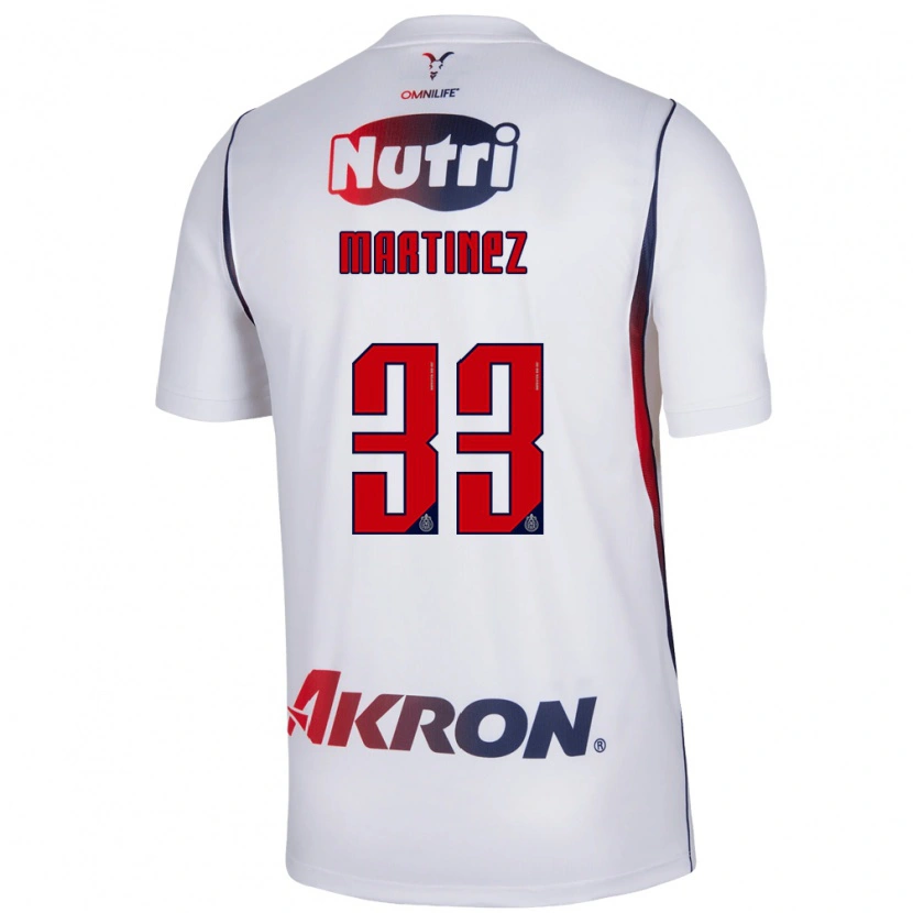 Danxen Donna Maglia Raúl Martínez #33 Bianco Rosso Blu Navy Kit Gara Away 2026/27 Maglietta