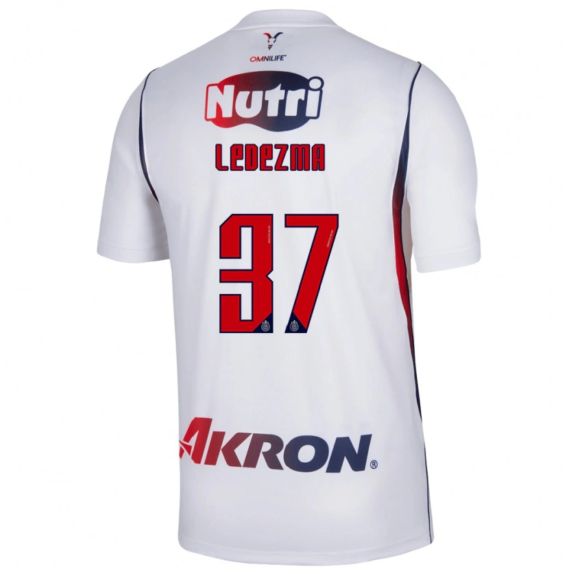 Danxen Donna Maglia Richard Ledezma #37 Bianco Rosso Blu Navy Kit Gara Away 2026/27 Maglietta