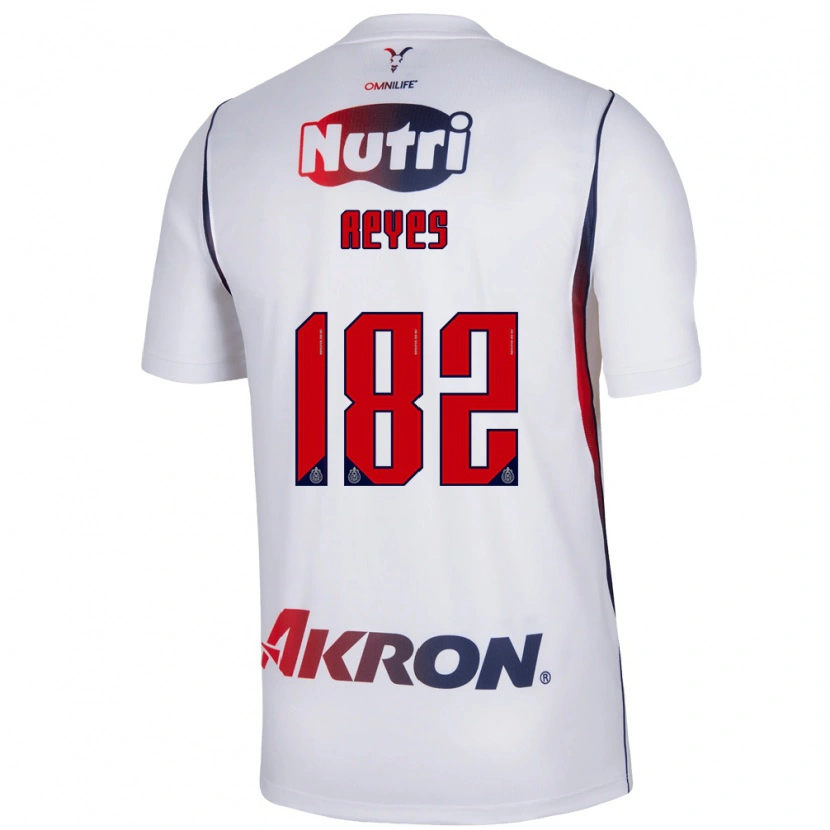 Danxen Donna Maglia Mauricio Reyes #182 Bianco Rosso Blu Navy Kit Gara Away 2026/27 Maglietta