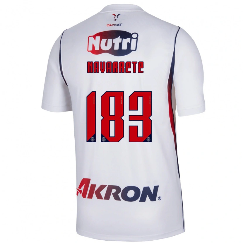 Danxen Donna Maglia Cristo Navarrete #183 Bianco Rosso Blu Navy Kit Gara Away 2026/27 Maglietta