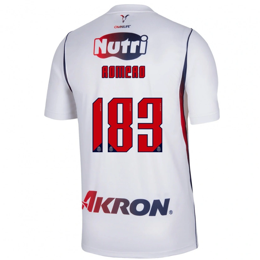 Danxen Donna Maglia Javen Romero #183 Bianco Rosso Blu Navy Kit Gara Away 2026/27 Maglietta