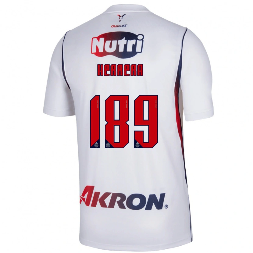 Danxen Donna Maglia Antonio Herrera #189 Bianco Rosso Blu Navy Kit Gara Away 2026/27 Maglietta