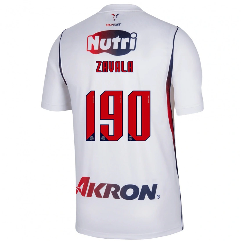 Danxen Donna Maglia Juan Zavala #190 Bianco Rosso Blu Navy Kit Gara Away 2026/27 Maglietta