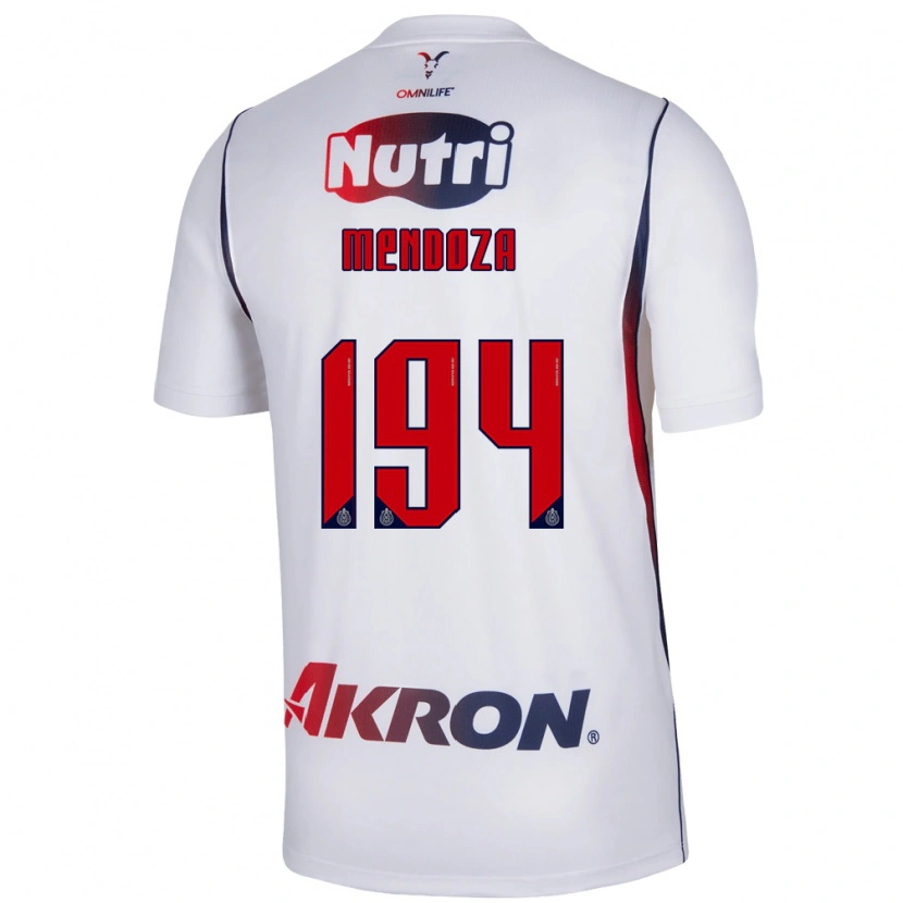 Danxen Donna Maglia Esteban Mendoza #194 Bianco Rosso Blu Navy Kit Gara Away 2026/27 Maglietta