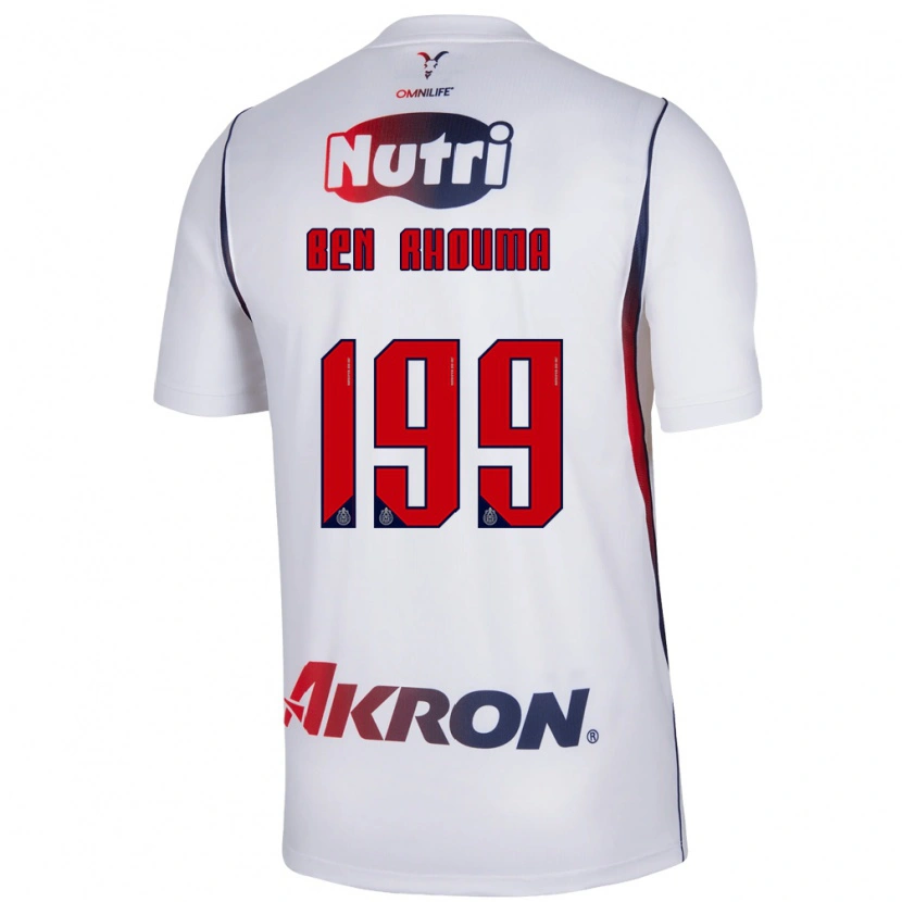 Danxen Donna Maglia Anwar Ben Rhouma #199 Bianco Rosso Blu Navy Kit Gara Away 2026/27 Maglietta