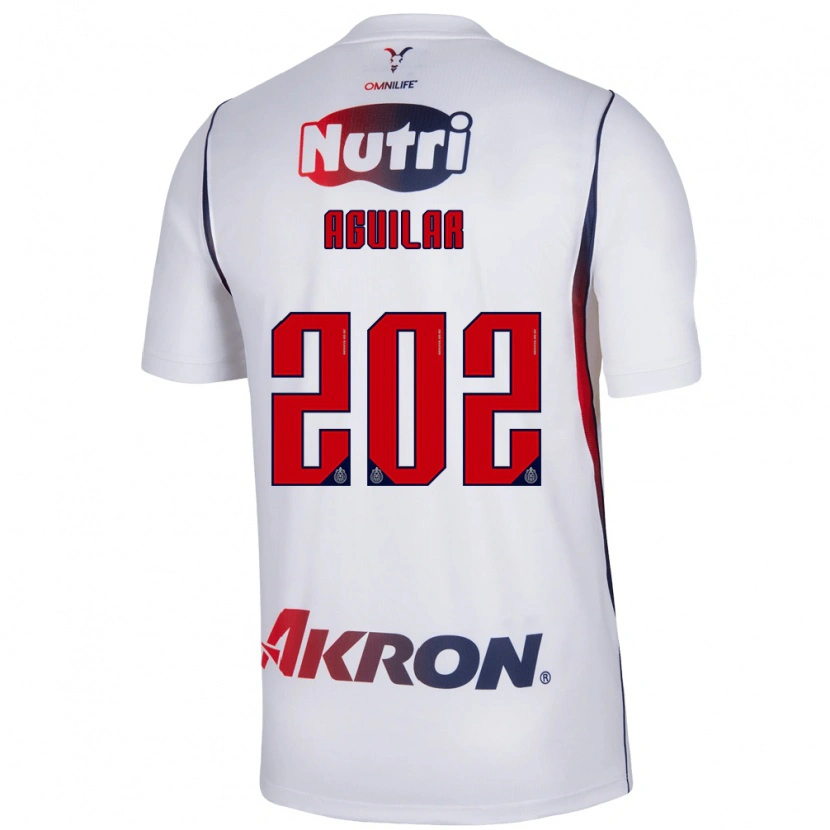 Danxen Donna Maglia Erick Aguilar #202 Bianco Rosso Blu Navy Kit Gara Away 2026/27 Maglietta