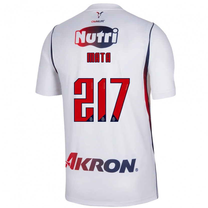 Danxen Donna Maglia Hugo Mata #217 Bianco Rosso Blu Navy Kit Gara Away 2026/27 Maglietta