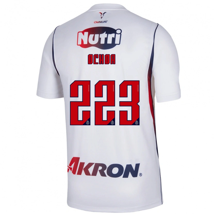 Danxen Donna Maglia Diego Ochoa #223 Bianco Rosso Blu Navy Kit Gara Away 2026/27 Maglietta