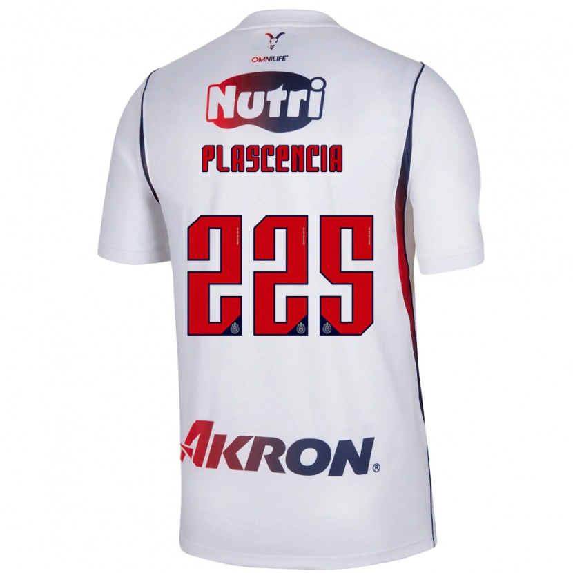 Danxen Donna Maglia Osvaldo Plascencia #225 Bianco Rosso Blu Navy Kit Gara Away 2026/27 Maglietta