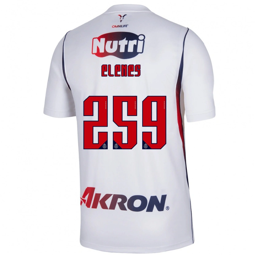 Danxen Donna Maglia José Elenes #259 Bianco Rosso Blu Navy Kit Gara Away 2026/27 Maglietta
