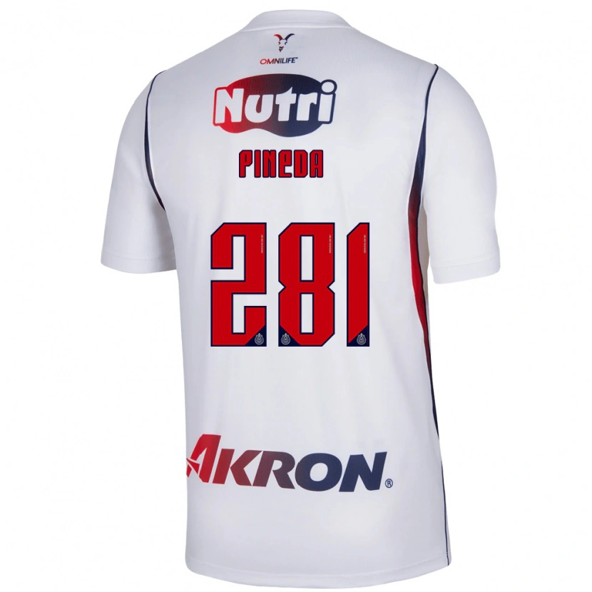Danxen Donna Maglia Xoel Pineda #281 Bianco Rosso Blu Navy Kit Gara Away 2026/27 Maglietta