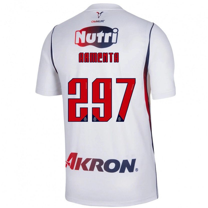 Danxen Donna Maglia Deibith Armenta #297 Bianco Rosso Blu Navy Kit Gara Away 2026/27 Maglietta