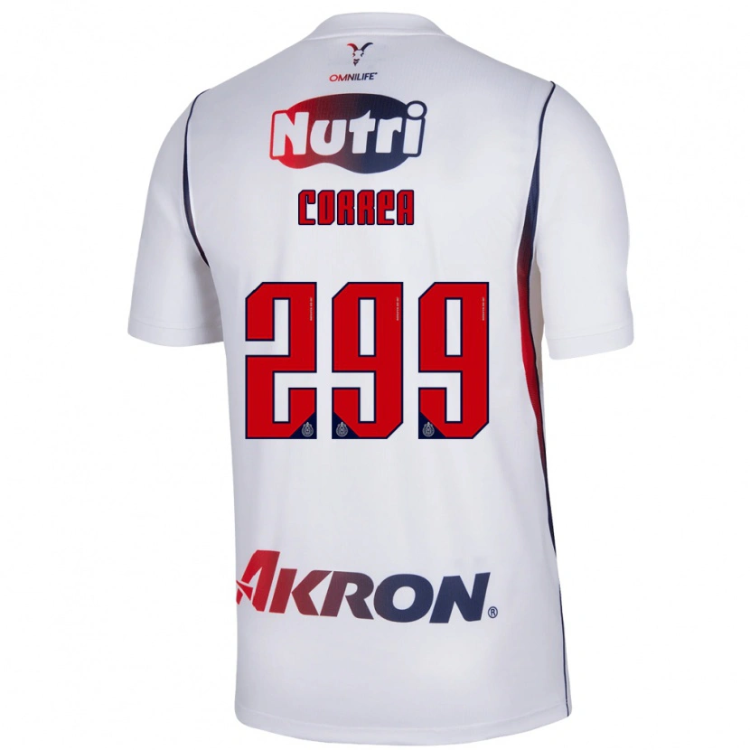 Danxen Donna Maglia Aarón Correa #299 Bianco Rosso Blu Navy Kit Gara Away 2026/27 Maglietta