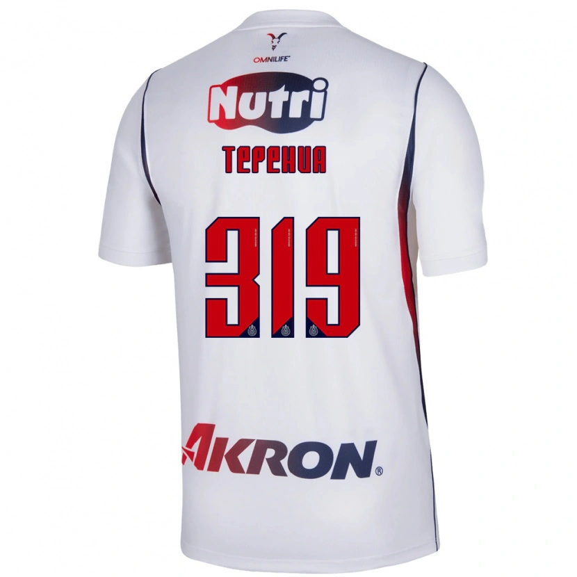 Danxen Donna Maglia Milán Tepehua #319 Bianco Rosso Blu Navy Kit Gara Away 2026/27 Maglietta