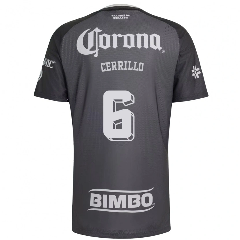 Danxen Donna Maglia Edwin Cerrillo #6 Grigio Bianco Nero Kit Gara Away 2026/27 Maglietta