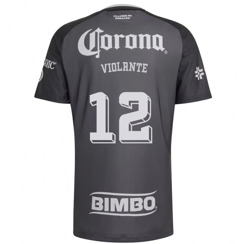 Danxen Donna Maglia Isaías Violante #12 Grigio Bianco Nero Kit Gara Away 2026/27 Maglietta