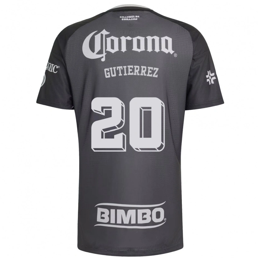 Danxen Donna Maglia Alexis Gutiérrez #20 Grigio Bianco Nero Kit Gara Away 2026/27 Maglietta