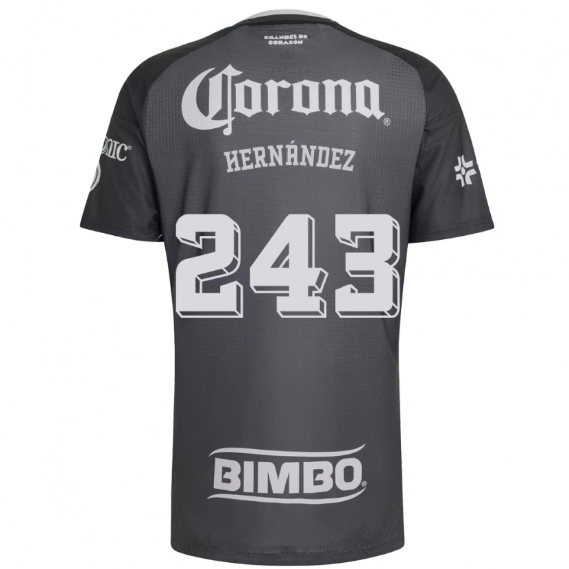 Danxen Donna Maglia Eduardo Hernández #243 Grigio Bianco Nero Kit Gara Away 2026/27 Maglietta