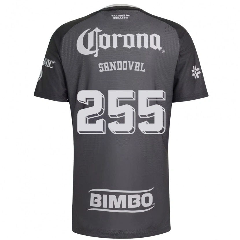 Danxen Donna Maglia Edson Sandoval #255 Grigio Bianco Nero Kit Gara Away 2026/27 Maglietta