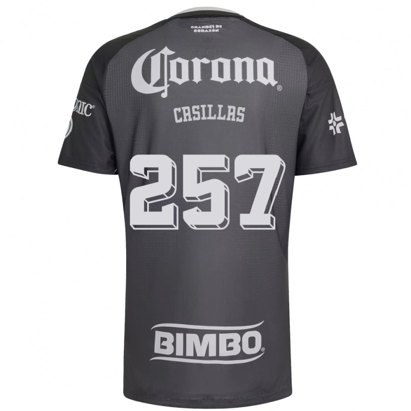 Danxen Donna Maglia Iván Casillas #257 Grigio Bianco Nero Kit Gara Away 2026/27 Maglietta