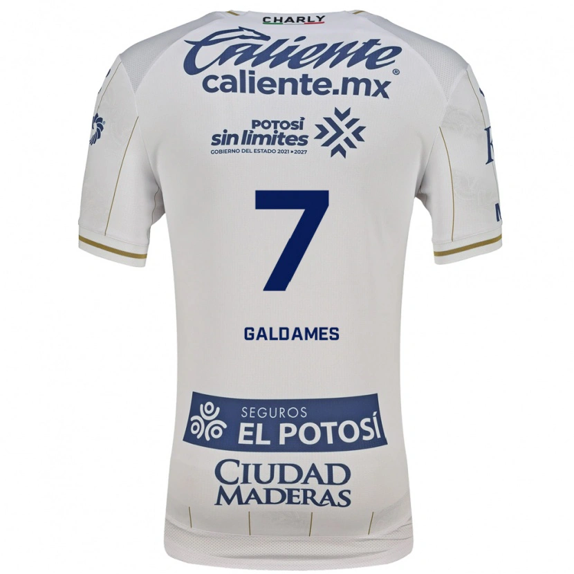 Danxen Donna Maglia Benjamín Galdames #7 Bianco Blu Kit Gara Away 2026/27 Maglietta
