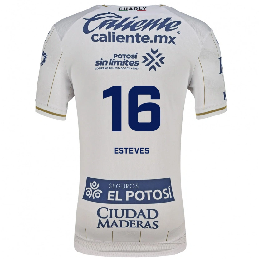 Danxen Donna Maglia Lucas Esteves #16 Bianco Blu Kit Gara Away 2026/27 Maglietta