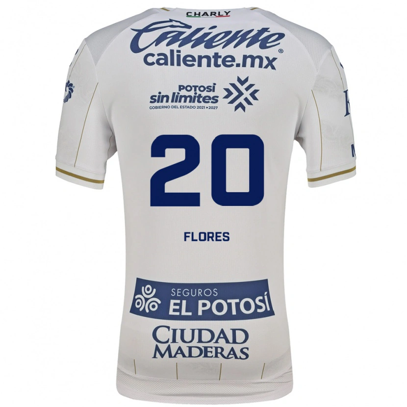 Danxen Donna Maglia Leonardo Flores #20 Bianco Blu Kit Gara Away 2026/27 Maglietta