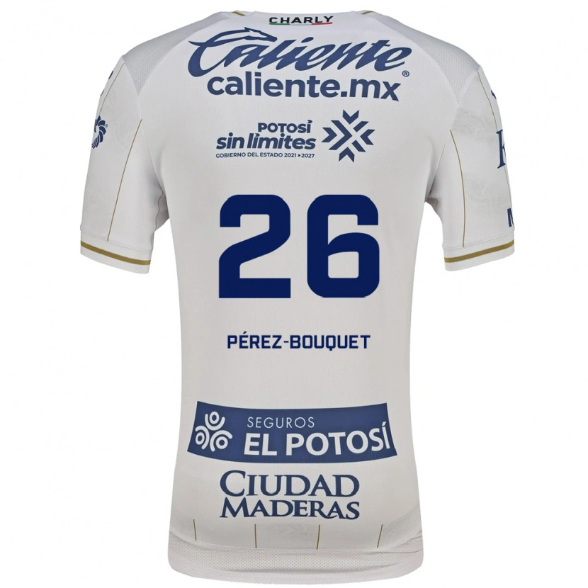 Danxen Donna Maglia Sebastián Pérez-Bouquet #26 Bianco Blu Kit Gara Away 2026/27 Maglietta
