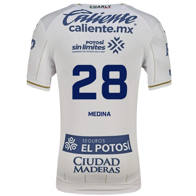 Danxen Donna Maglia Jesús Medina #28 Bianco Blu Kit Gara Away 2026/27 Maglietta