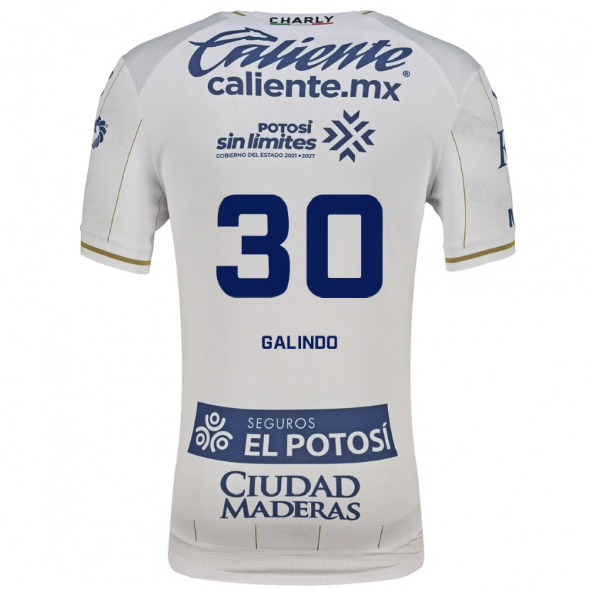 Danxen Donna Maglia Benjamín Galindo #30 Bianco Blu Kit Gara Away 2026/27 Maglietta
