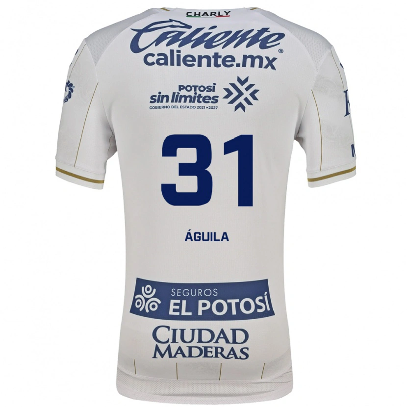 Danxen Donna Maglia Eduardo Águila #31 Bianco Blu Kit Gara Away 2026/27 Maglietta