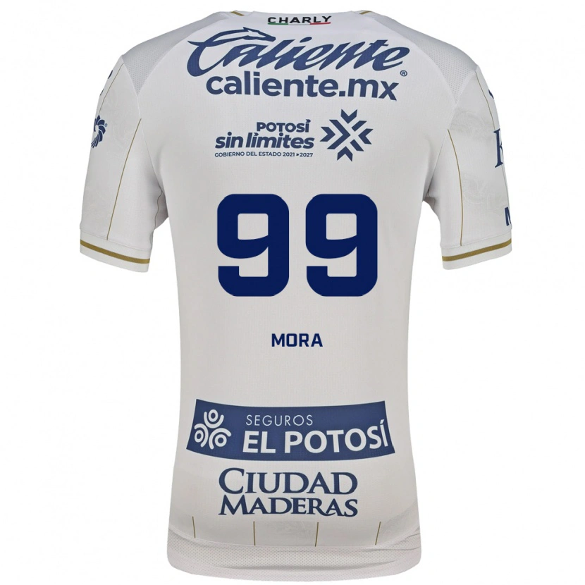Danxen Donna Maglia Felipe Mora #99 Bianco Blu Kit Gara Away 2026/27 Maglietta