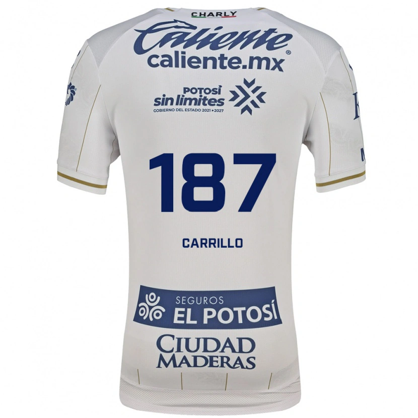Danxen Donna Maglia Fernando Carrillo #187 Bianco Blu Kit Gara Away 2026/27 Maglietta