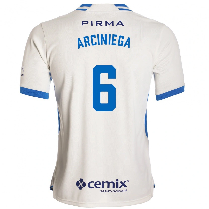 Danxen Donna Maglia Mirelle Arciniega #6 Bianco Blu Rosso Kit Gara Away 2026/27 Maglietta
