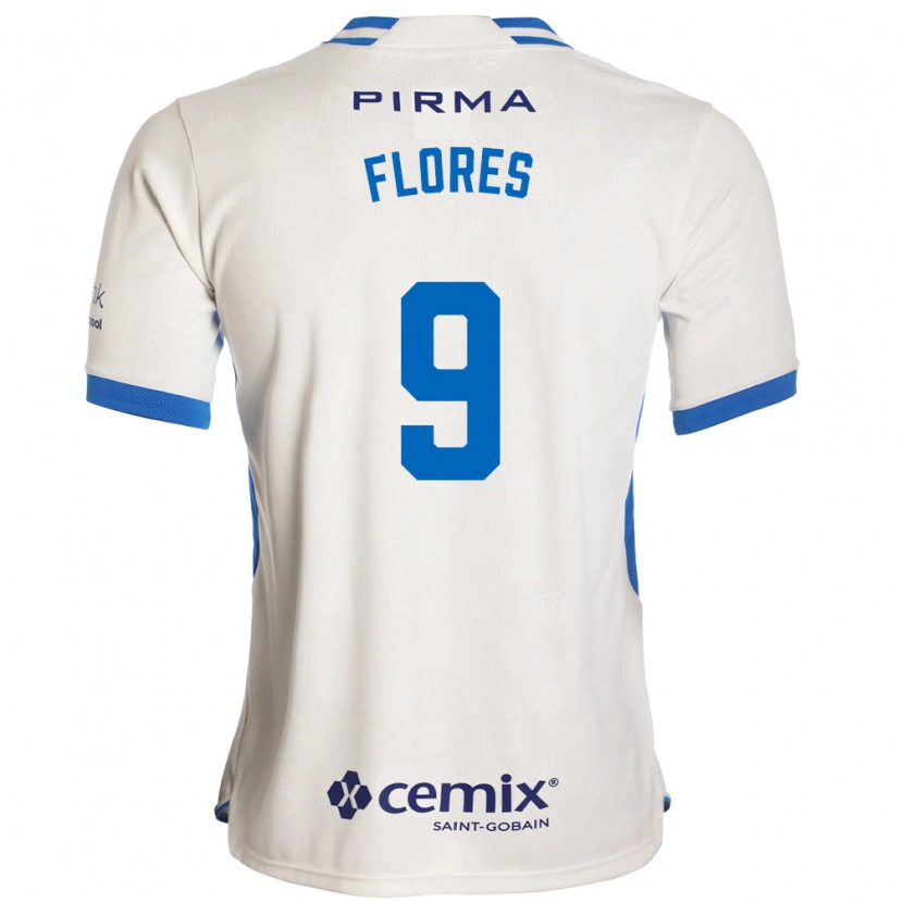 Danxen Donna Maglia Daniela Flores #9 Bianco Blu Rosso Kit Gara Away 2026/27 Maglietta
