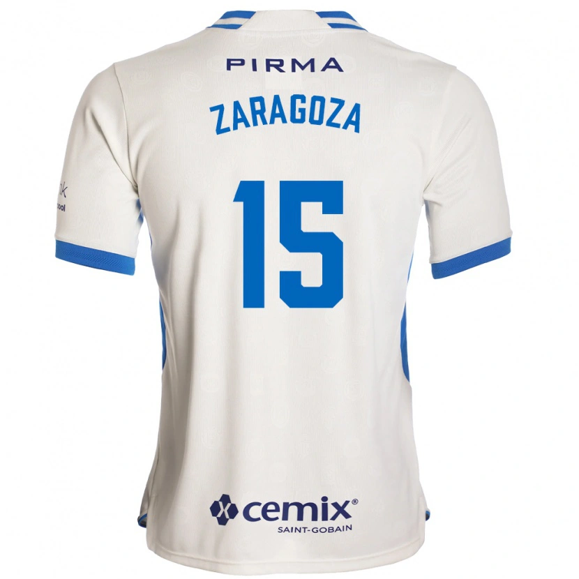 Danxen Donna Maglia Nancy Zaragoza #15 Bianco Blu Rosso Kit Gara Away 2026/27 Maglietta