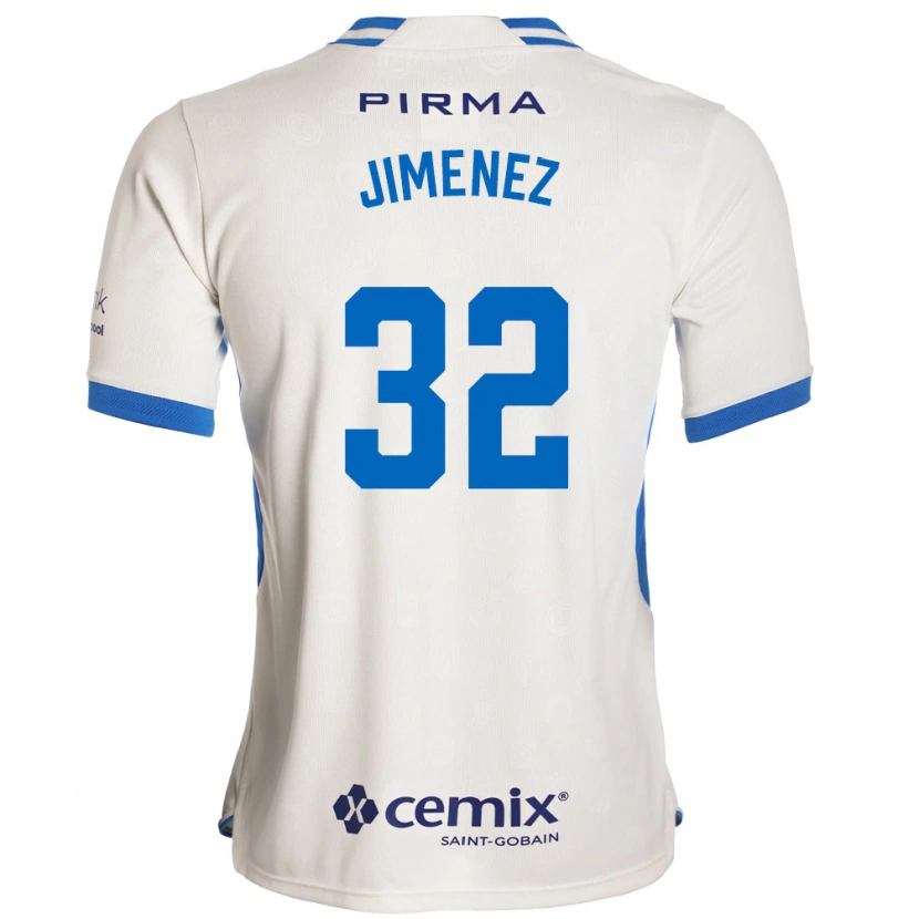 Danxen Donna Maglia Cristian Jiménez #32 Bianco Blu Rosso Kit Gara Away 2026/27 Maglietta
