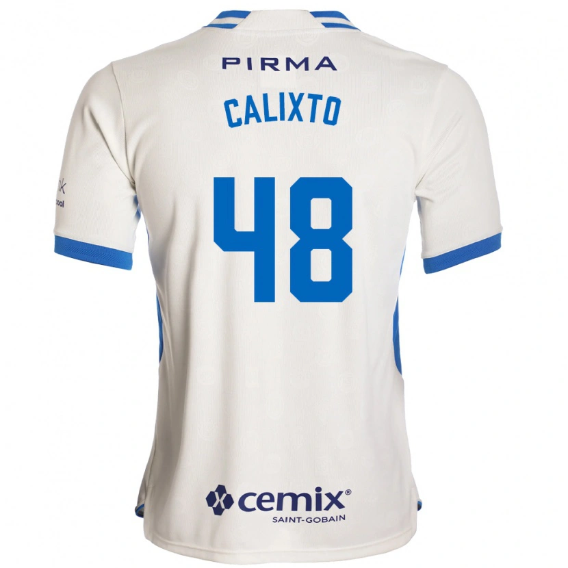 Danxen Donna Maglia Nicolás Calixto #48 Bianco Blu Rosso Kit Gara Away 2026/27 Maglietta