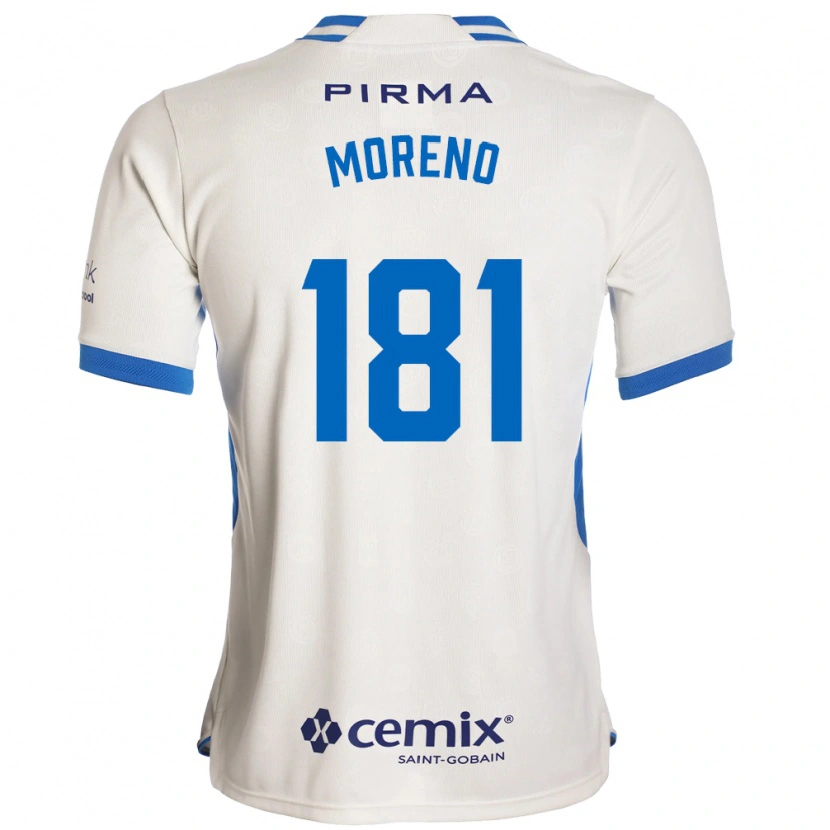 Danxen Donna Maglia Roberto Moreno #181 Bianco Blu Rosso Kit Gara Away 2026/27 Maglietta
