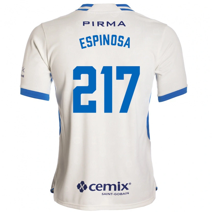 Danxen Donna Maglia Samuel Espinosa #217 Bianco Blu Rosso Kit Gara Away 2026/27 Maglietta