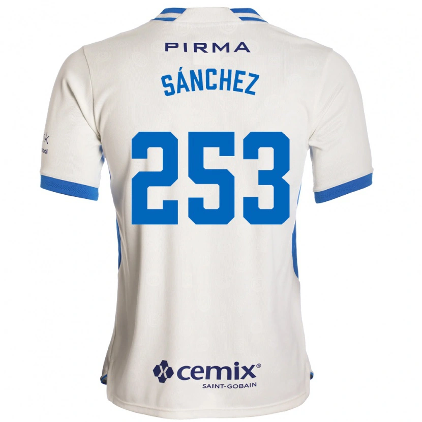 Danxen Donna Maglia Pablo Sánchez #253 Bianco Blu Rosso Kit Gara Away 2026/27 Maglietta