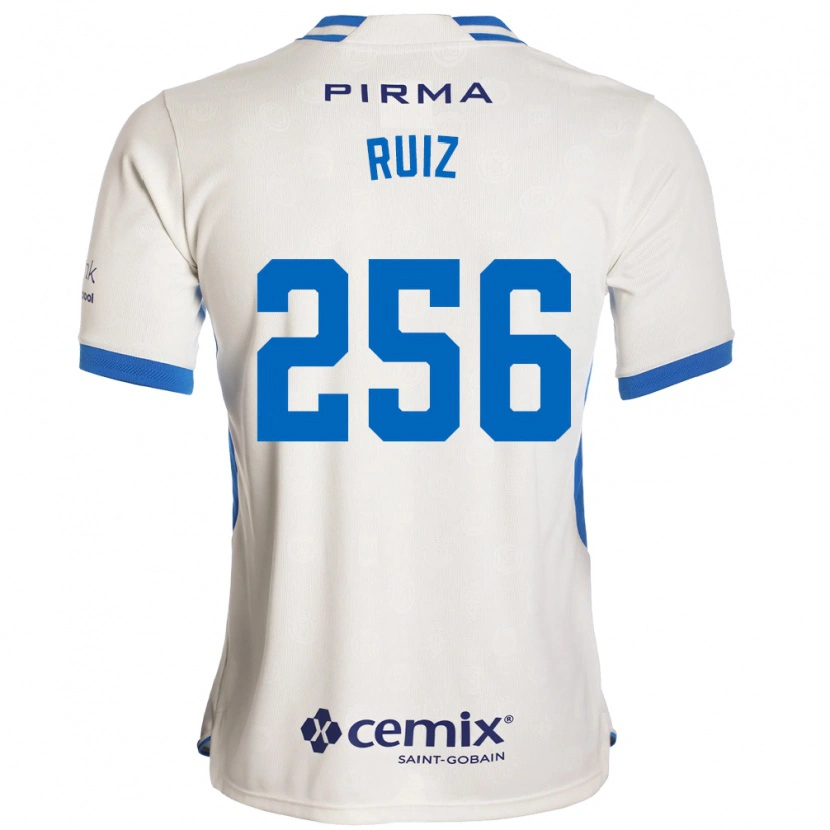 Danxen Donna Maglia Fernando Ruiz #256 Bianco Blu Rosso Kit Gara Away 2026/27 Maglietta