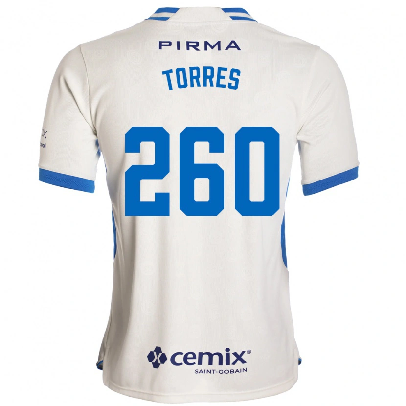 Danxen Donna Maglia Raúl Torres #260 Bianco Blu Rosso Kit Gara Away 2026/27 Maglietta