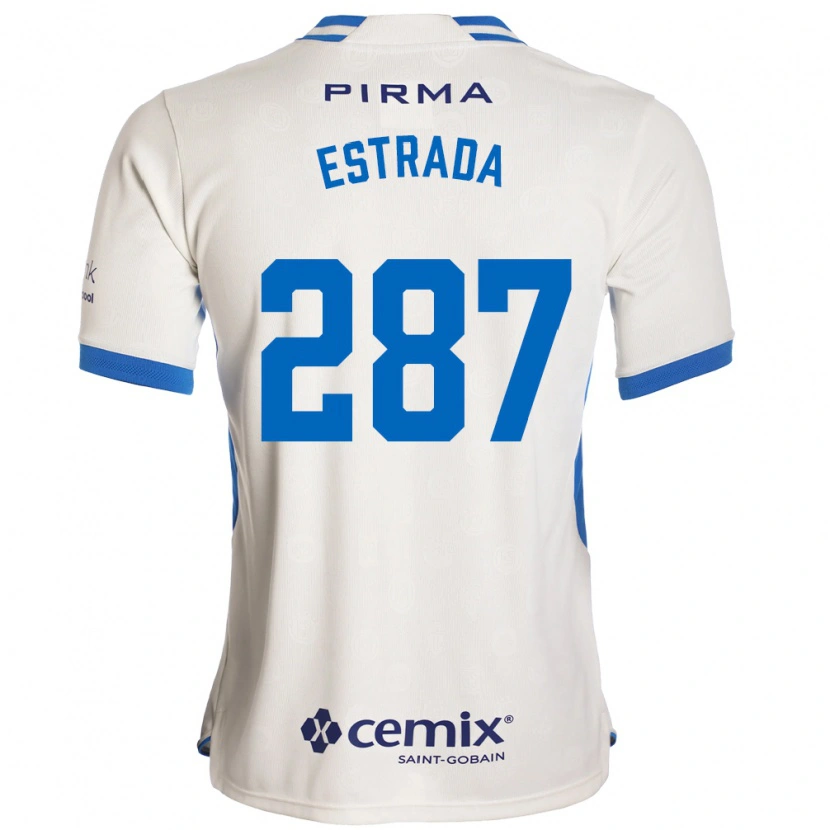 Danxen Donna Maglia Hernán Estrada #287 Bianco Blu Rosso Kit Gara Away 2026/27 Maglietta