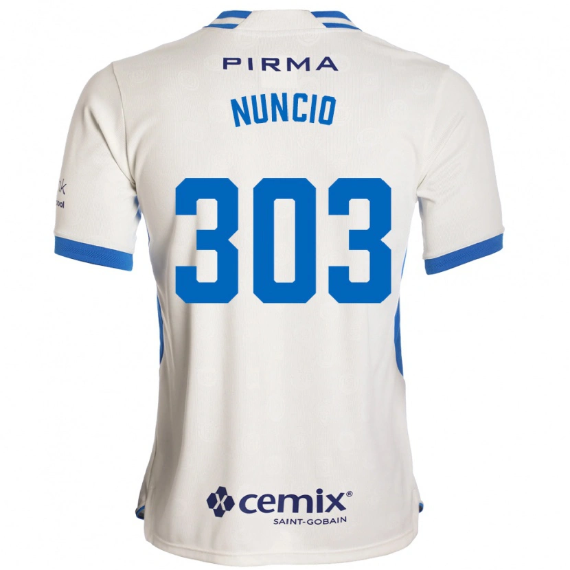 Danxen Donna Maglia Carlos Nuncio #303 Bianco Blu Rosso Kit Gara Away 2026/27 Maglietta